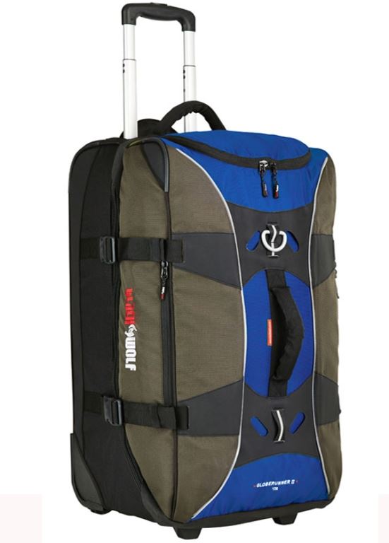Black Wolf Globerunner 120L Duffle Bag Blue/Titan Snowys Outdoors