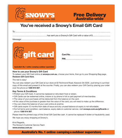 Soft Copy Gift Card