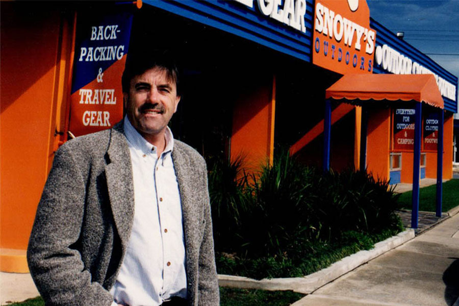 Richard standing in front of Snowyy in 1995