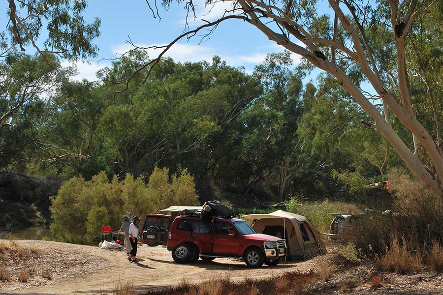 4WD at the campsite