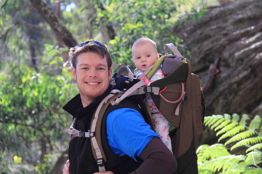 Hiking with my daughter strapped to my back