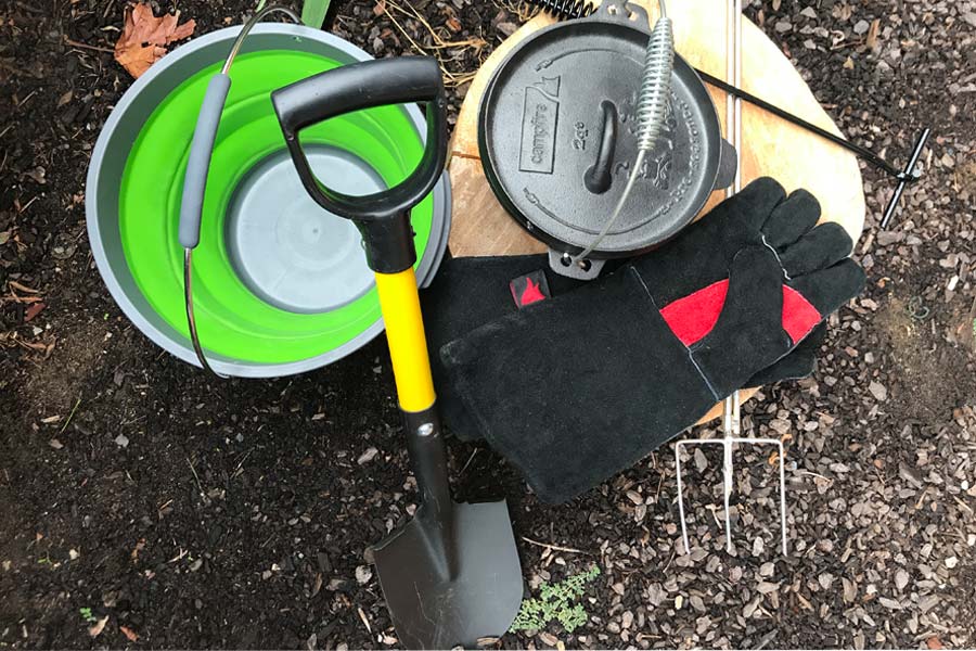 Equipment for starting a safe campfire
