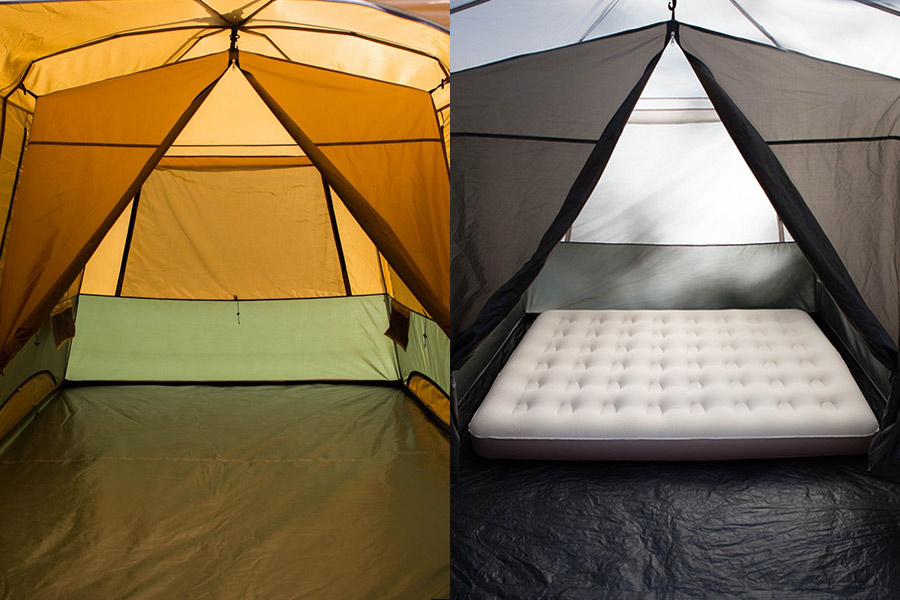 Instant up tent floor comparison