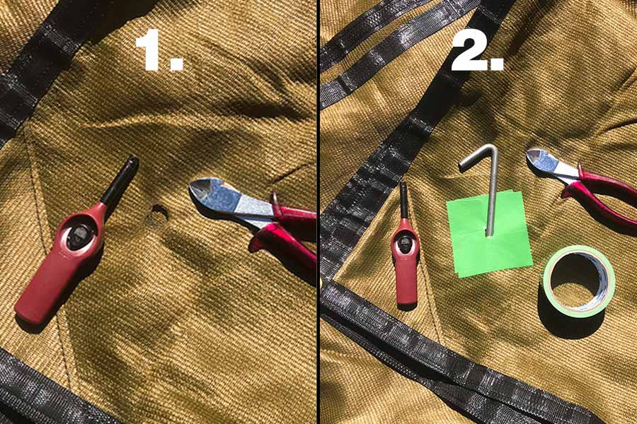 Altering a groundsheet in two stages