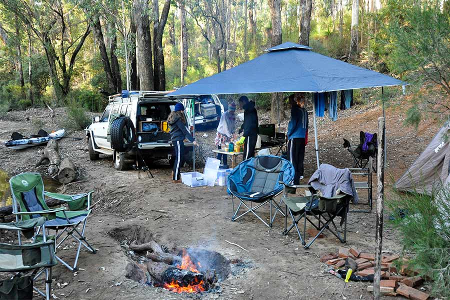 Free camp setup in Dwellingup