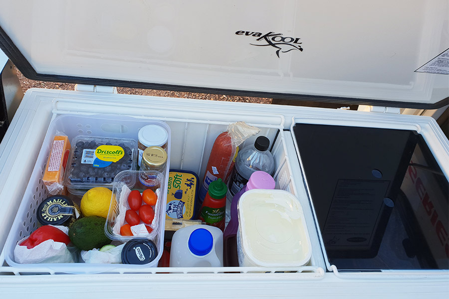 Stocked fridge/ freezer for caravanning