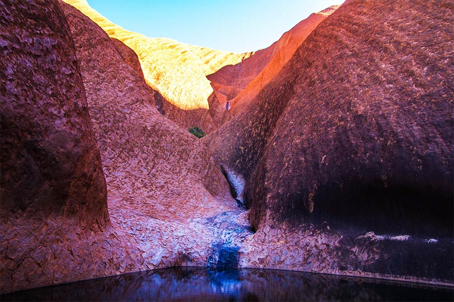 View of an Uluru waterhole