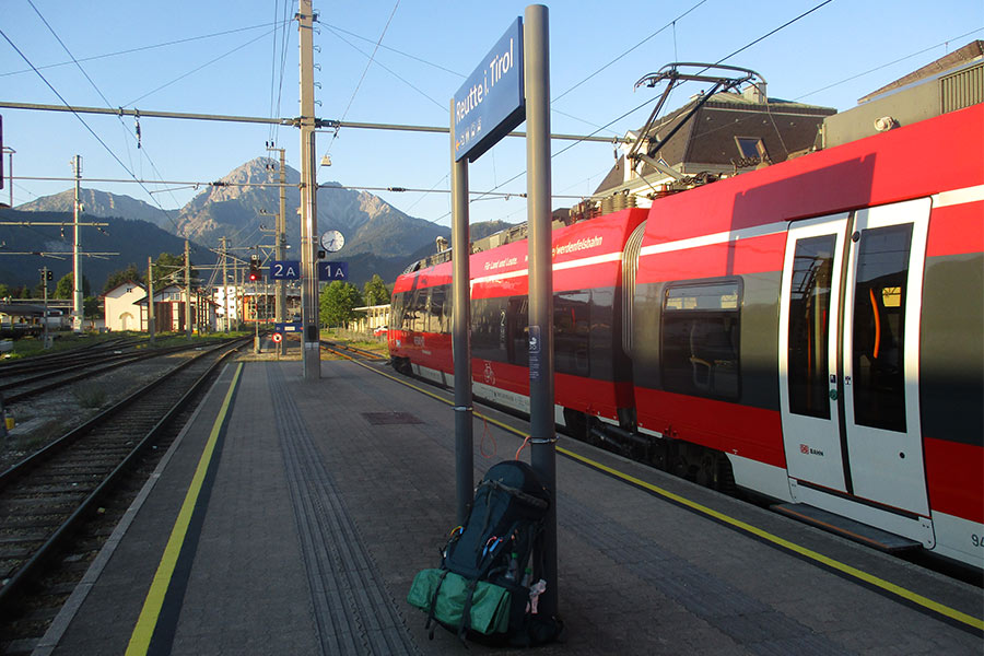 View of a train station in Europe