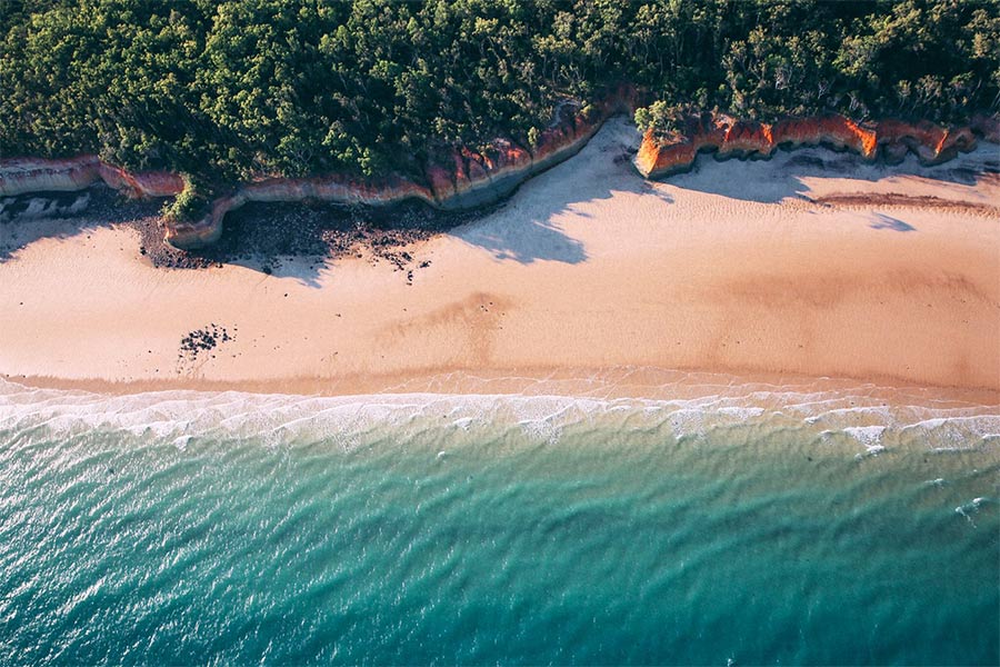 View of the Tiwi Island coastline in Darwin