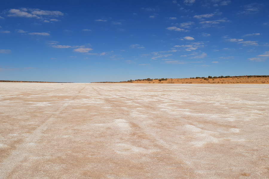 A salt lake in the Simpson Desert