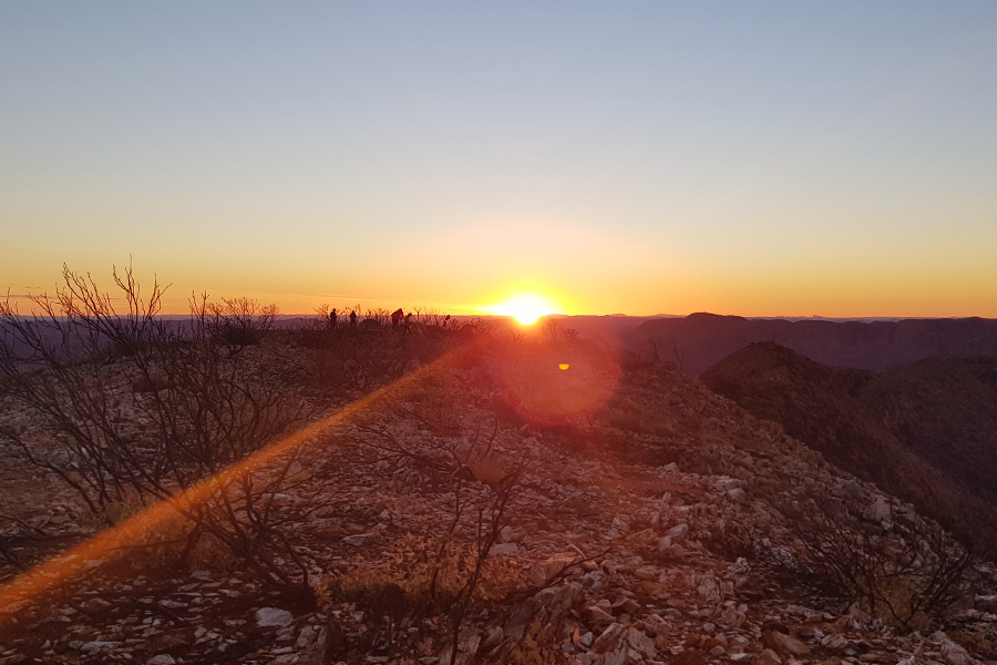 Sunrise along the Larapinta Trail