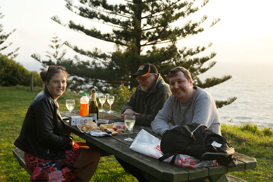 Family picnic near the beach in Norfolk Island