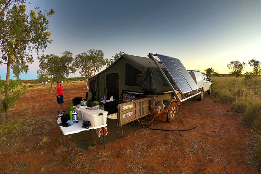 Camp setup in the Kimberley