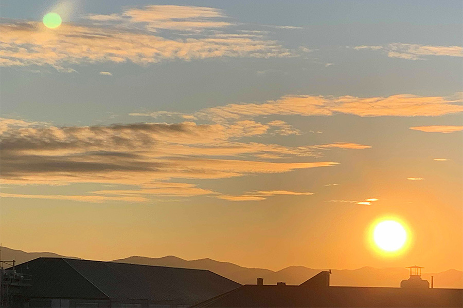 Beautiful sunset in Asheville, NC