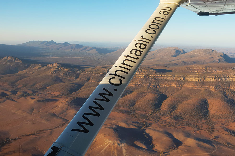 View of Wilpena Pound from a plane