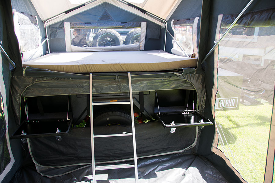 Internal view of a camper trailer