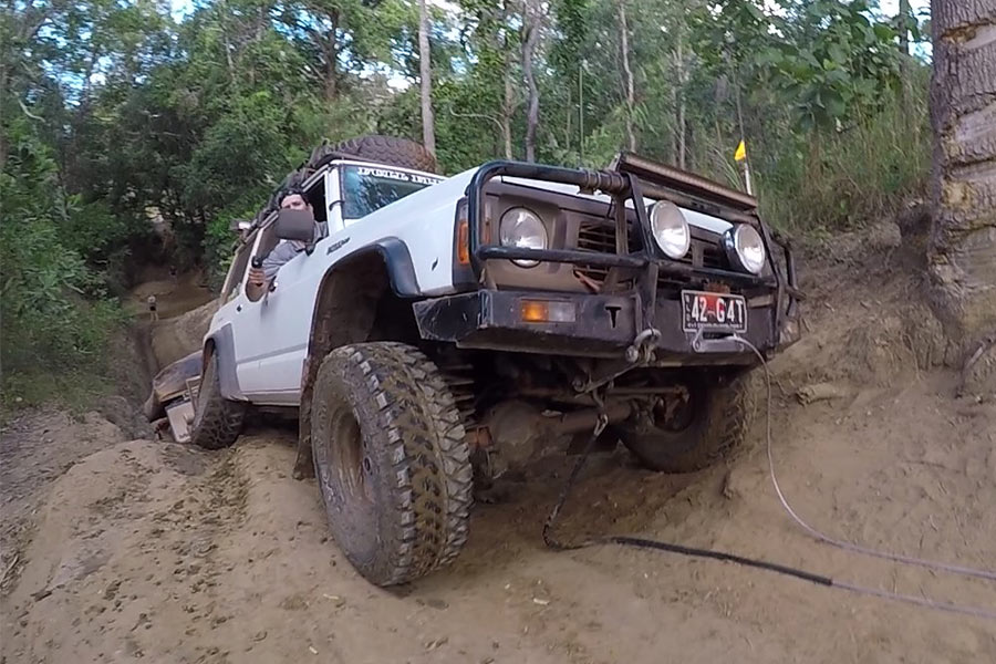 4WD driving along a track in Cape York
