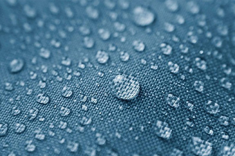 Water beading on Gore-Tex fabric