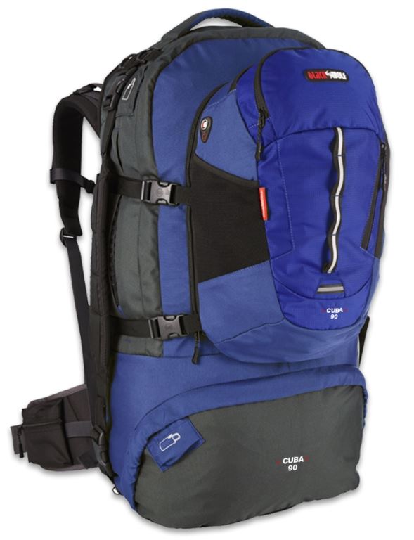 Black Wolf Cuba 90L Travel Pack Blue | Snowys Outdoors