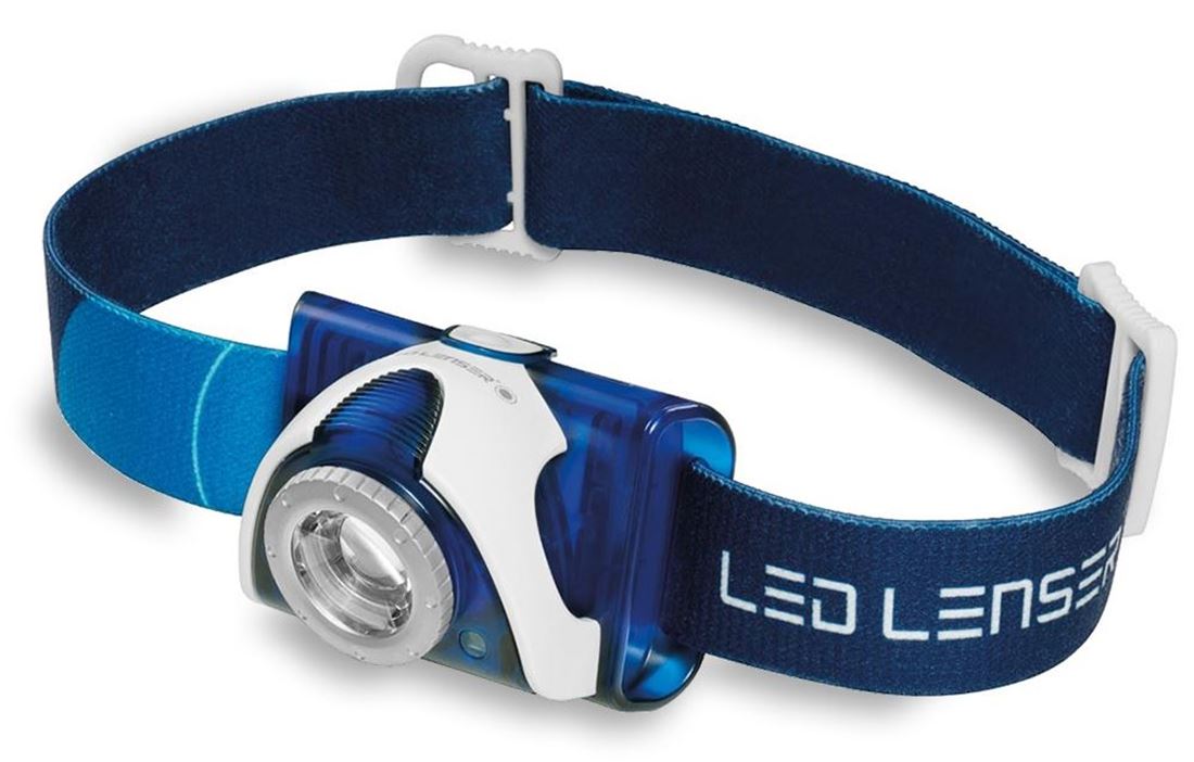 Led Lenser SEO 7R Rechargeable Headlamp Blue | Snowys Outdoors